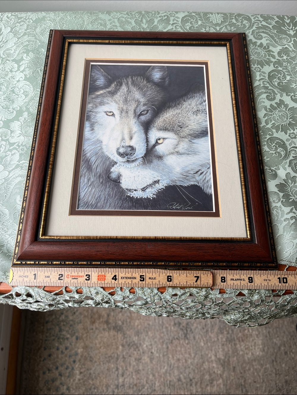 Tabletop Or Wall Wolf Wildlife Art Print - Picture 3 of 5